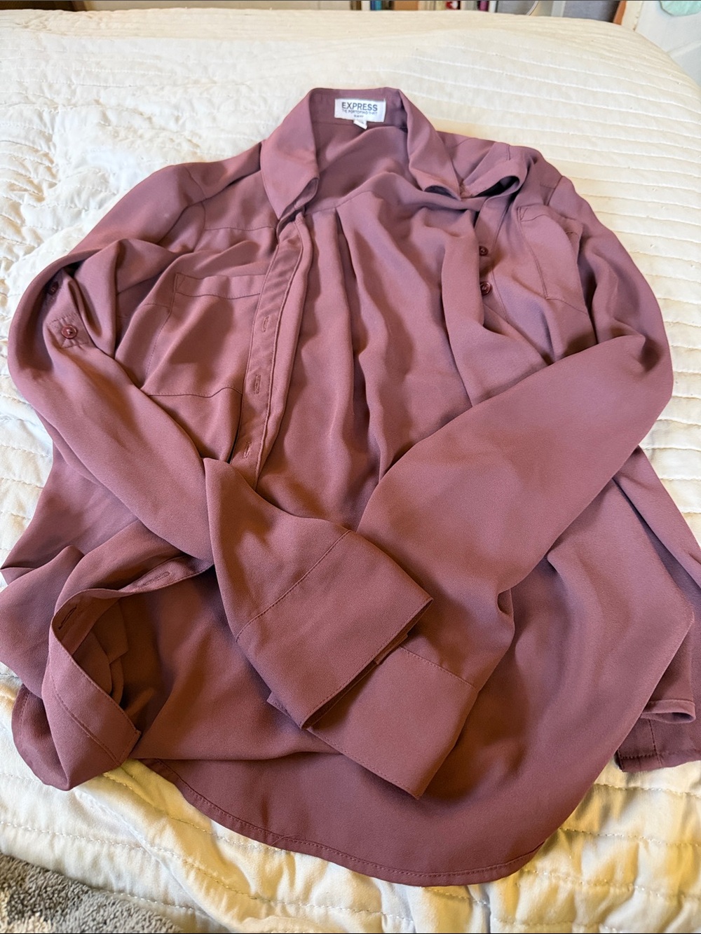 Express Mauve Button-Down Shirt